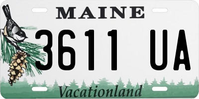 ME license plate 3611UA