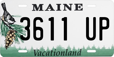 ME license plate 3611UP