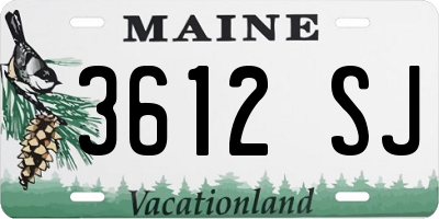 ME license plate 3612SJ