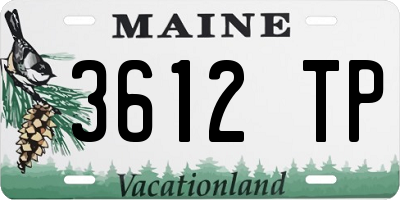 ME license plate 3612TP