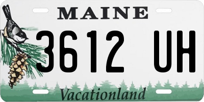 ME license plate 3612UH