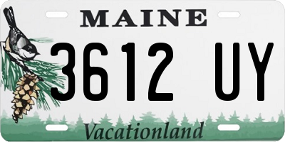 ME license plate 3612UY