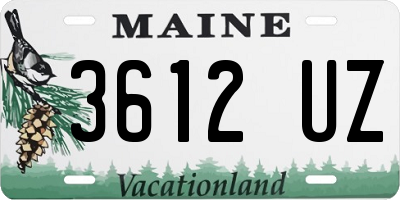 ME license plate 3612UZ