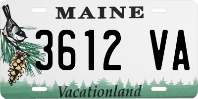 ME license plate 3612VA