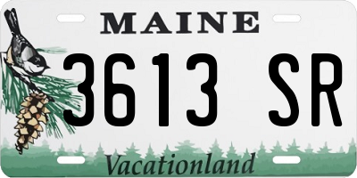 ME license plate 3613SR