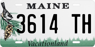 ME license plate 3614TH