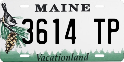 ME license plate 3614TP
