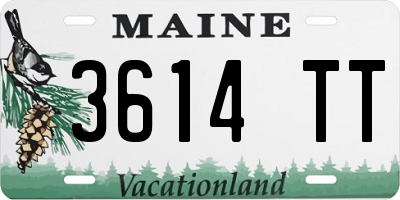 ME license plate 3614TT