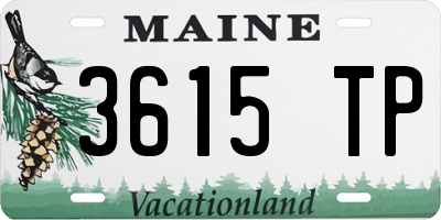 ME license plate 3615TP