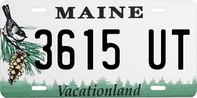 ME license plate 3615UT