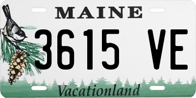 ME license plate 3615VE