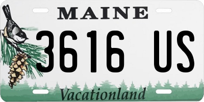 ME license plate 3616US