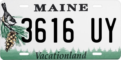 ME license plate 3616UY
