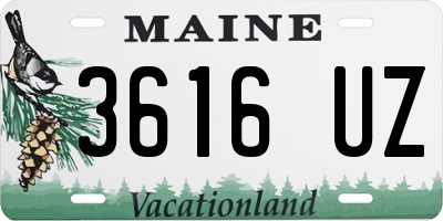 ME license plate 3616UZ