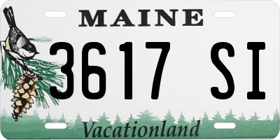 ME license plate 3617SI