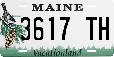 ME license plate 3617TH