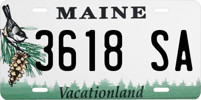 ME license plate 3618SA