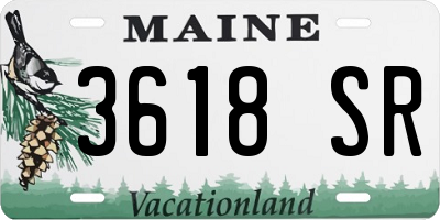 ME license plate 3618SR