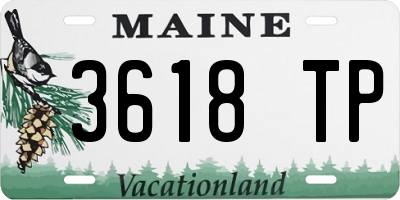 ME license plate 3618TP