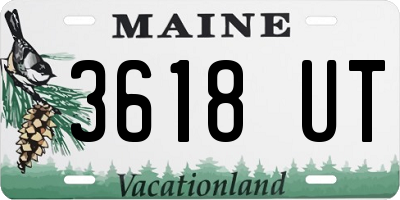 ME license plate 3618UT