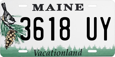 ME license plate 3618UY