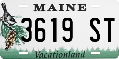ME license plate 3619ST