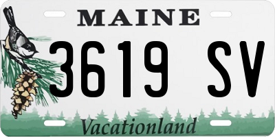 ME license plate 3619SV