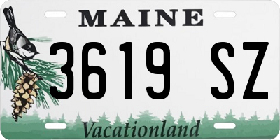 ME license plate 3619SZ
