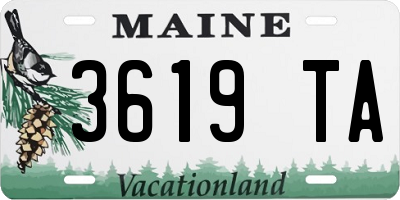 ME license plate 3619TA