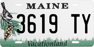 ME license plate 3619TY