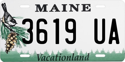ME license plate 3619UA