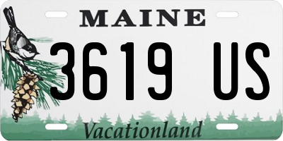 ME license plate 3619US