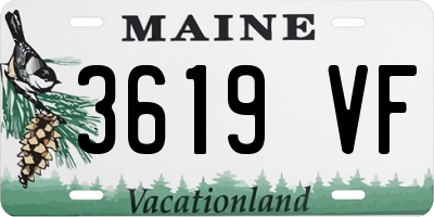 ME license plate 3619VF