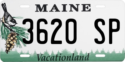 ME license plate 3620SP