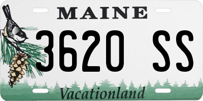 ME license plate 3620SS