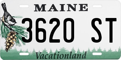ME license plate 3620ST