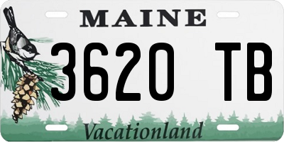 ME license plate 3620TB