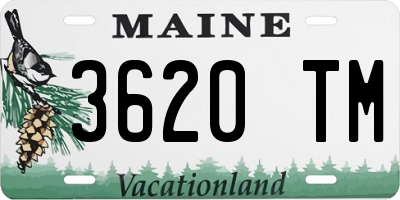 ME license plate 3620TM
