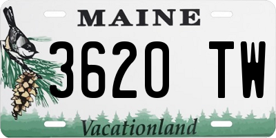 ME license plate 3620TW