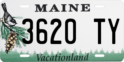 ME license plate 3620TY