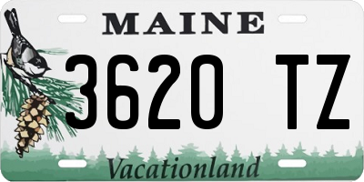 ME license plate 3620TZ