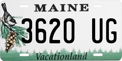 ME license plate 3620UG