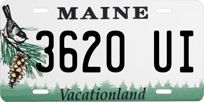 ME license plate 3620UI