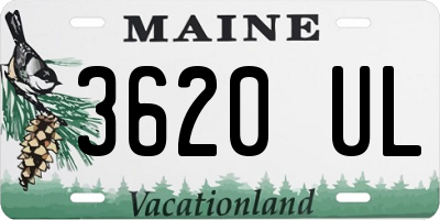 ME license plate 3620UL