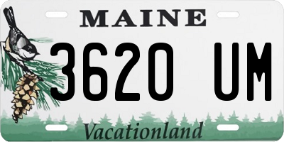 ME license plate 3620UM