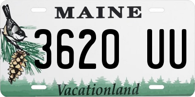 ME license plate 3620UU