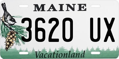ME license plate 3620UX