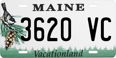 ME license plate 3620VC