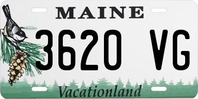 ME license plate 3620VG