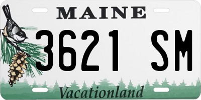 ME license plate 3621SM